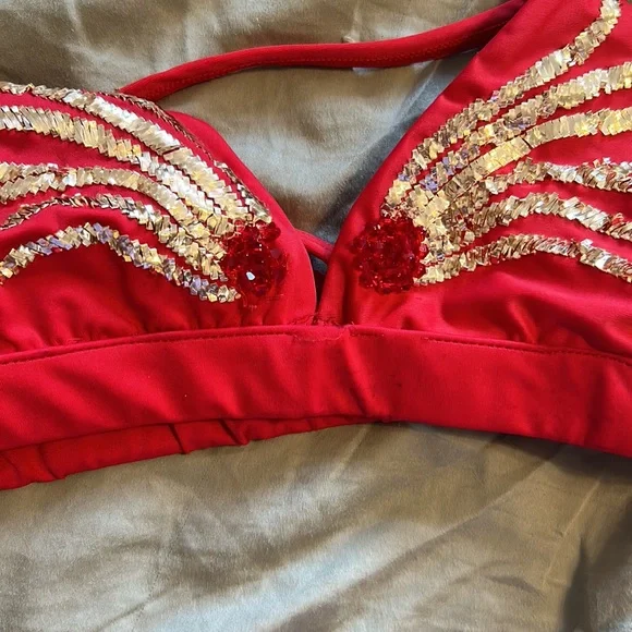 NWOT Oceanus Red Ursula Bikini Set - Picture 10 of 12